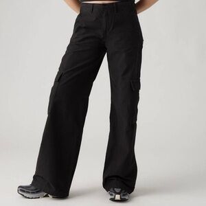 Levi's Premium Women’s Baggy Cargo Pants in Meteorite